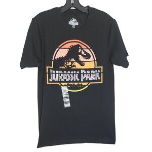 Jurassic Park Medium Cotton/Polyester Crew Neck Black T-Shirt